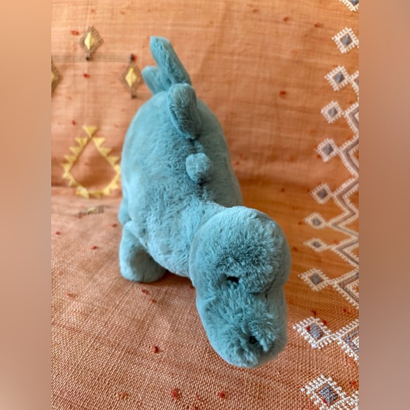 JELLYCAT Fossily Stegosaurus Medium 15” Sage Green Dinosaur - Picture 7 of 11